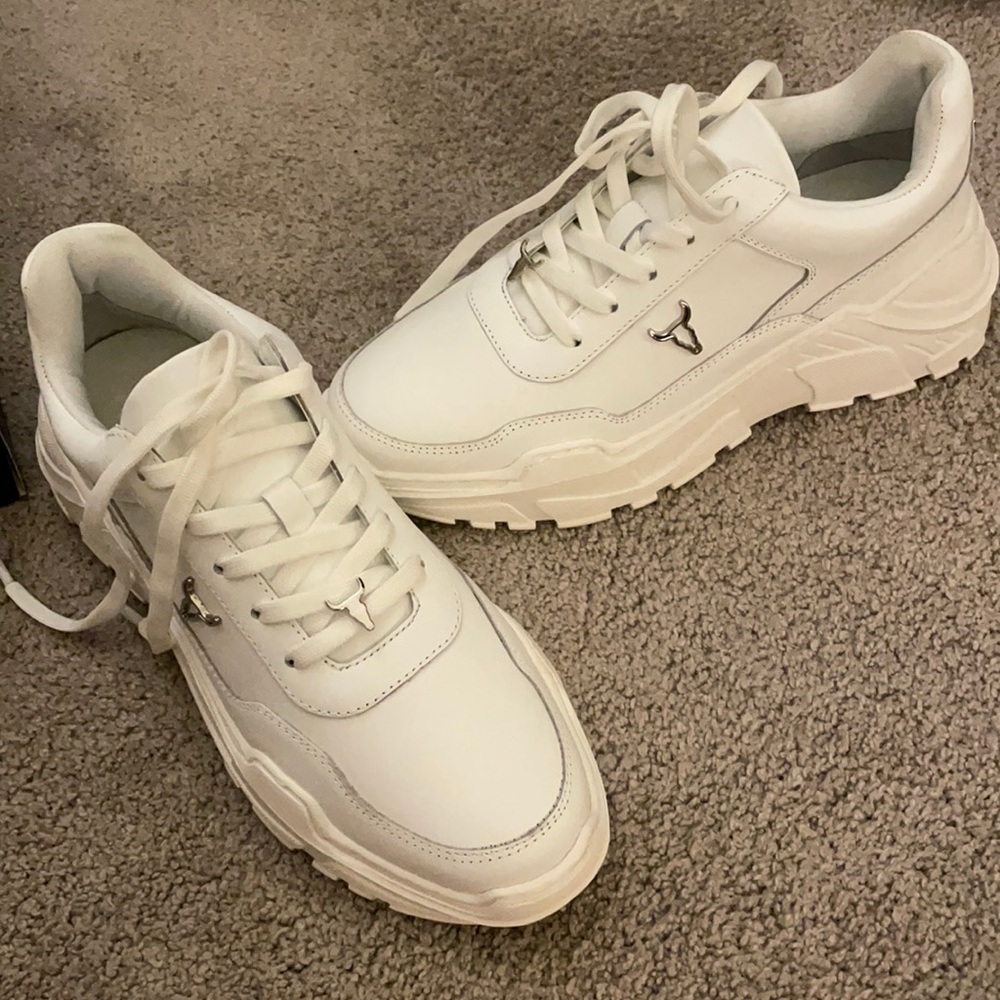 Windsor Smith Carte White Leather Sneakers